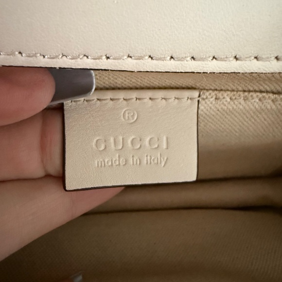 GUCCI Bambbo Dyonisus two-way Handbag Bag Off White/Red/Navy Leather - Picture 7 of 15